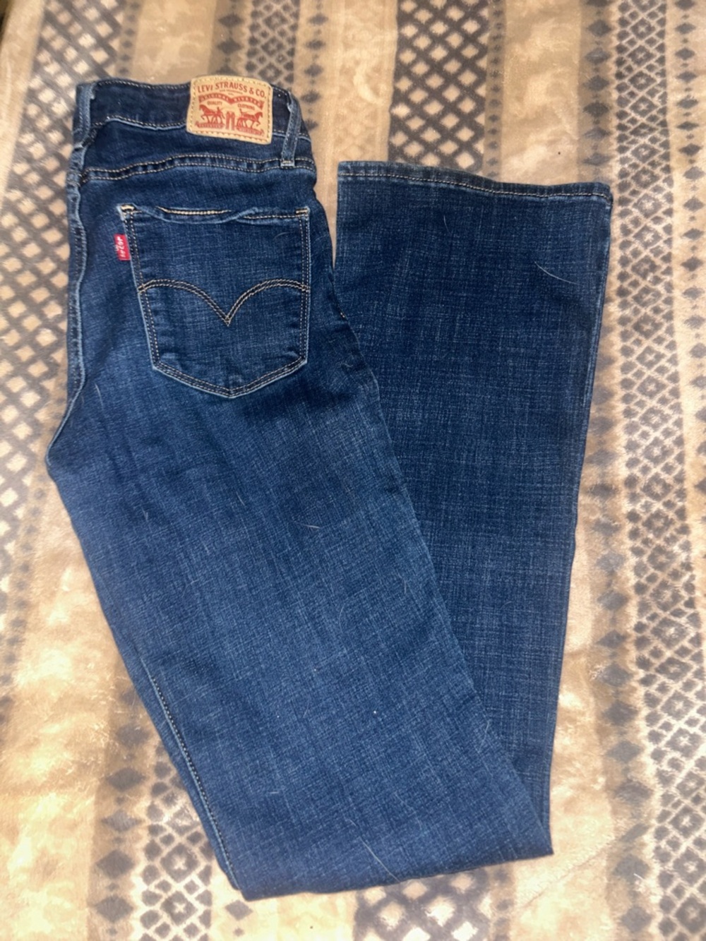 Levi's Strauss Women's Boot Cut Jeans - Dark Blue SZ 26 x 32 MINT CONDITION